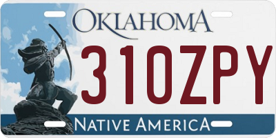 OK license plate 310ZPY