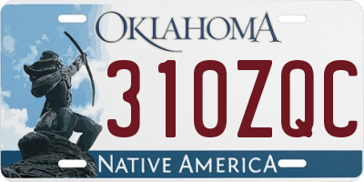 OK license plate 310ZQC