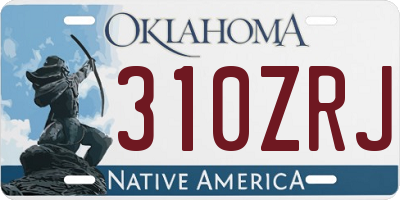 OK license plate 310ZRJ