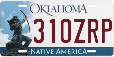 OK license plate 310ZRP