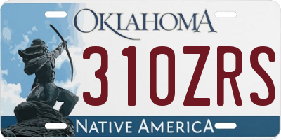 OK license plate 310ZRS