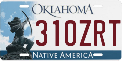 OK license plate 310ZRT