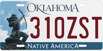 OK license plate 310ZST