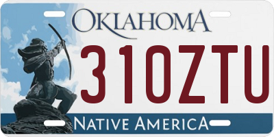 OK license plate 310ZTU