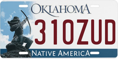 OK license plate 310ZUD