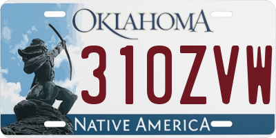OK license plate 310ZVW