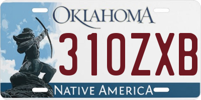 OK license plate 310ZXB