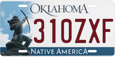 OK license plate 310ZXF