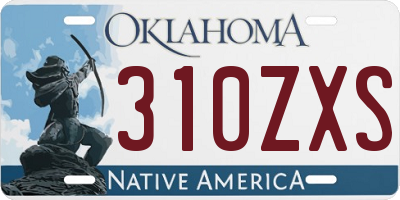 OK license plate 310ZXS