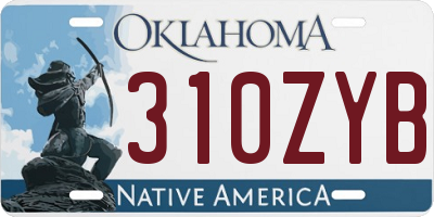 OK license plate 310ZYB