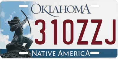 OK license plate 310ZZJ