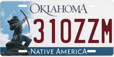 OK license plate 310ZZM