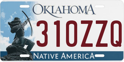 OK license plate 310ZZQ