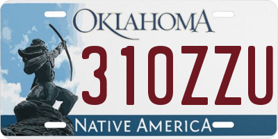 OK license plate 310ZZU