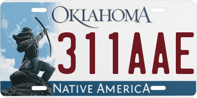 OK license plate 311AAE