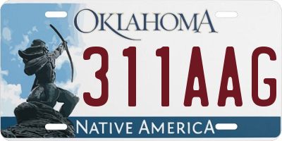 OK license plate 311AAG