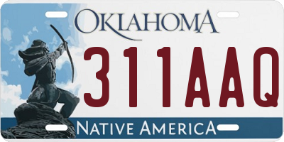 OK license plate 311AAQ