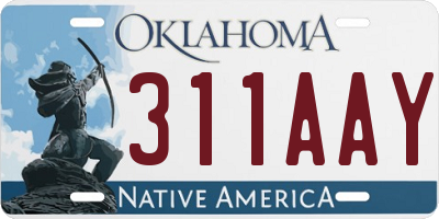 OK license plate 311AAY