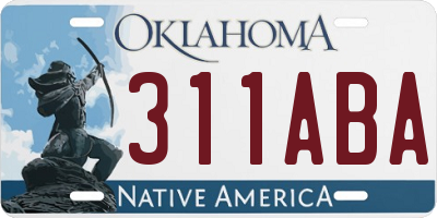 OK license plate 311ABA