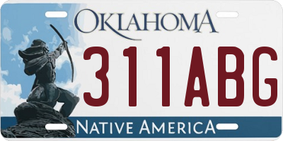 OK license plate 311ABG