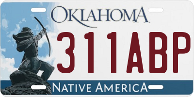 OK license plate 311ABP