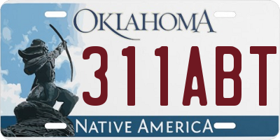 OK license plate 311ABT