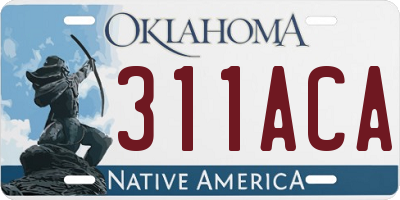 OK license plate 311ACA