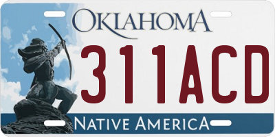 OK license plate 311ACD