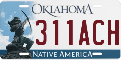 OK license plate 311ACH