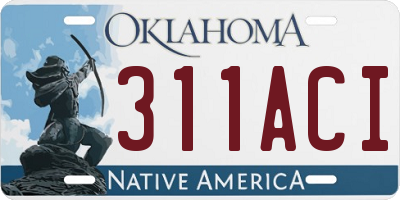 OK license plate 311ACI