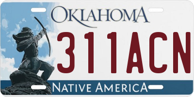 OK license plate 311ACN