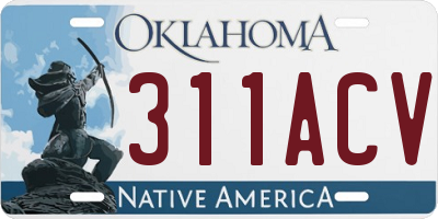 OK license plate 311ACV