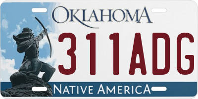 OK license plate 311ADG