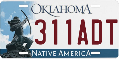OK license plate 311ADT