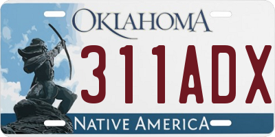 OK license plate 311ADX