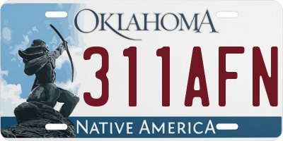 OK license plate 311AFN