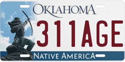 OK license plate 311AGE