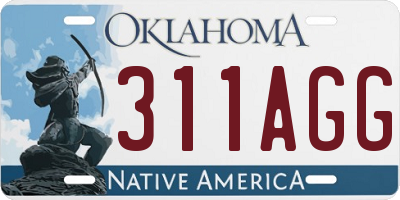 OK license plate 311AGG