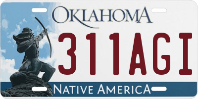 OK license plate 311AGI