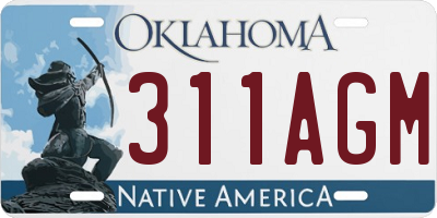 OK license plate 311AGM