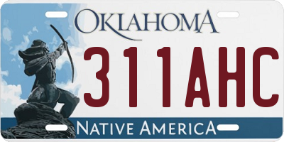 OK license plate 311AHC