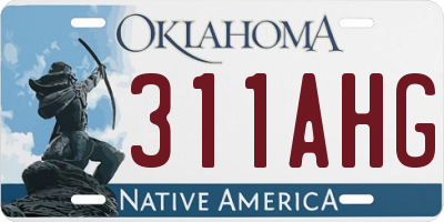 OK license plate 311AHG