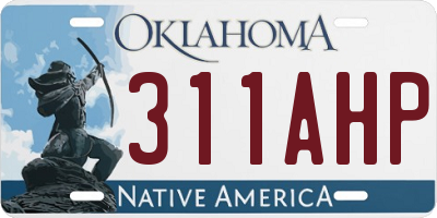 OK license plate 311AHP