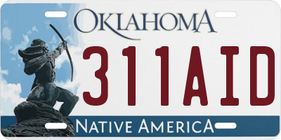 OK license plate 311AID