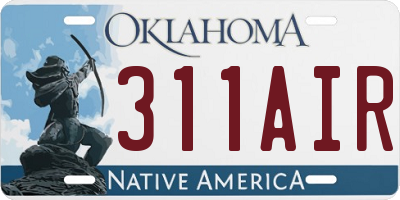OK license plate 311AIR