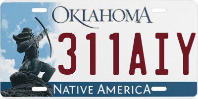 OK license plate 311AIY