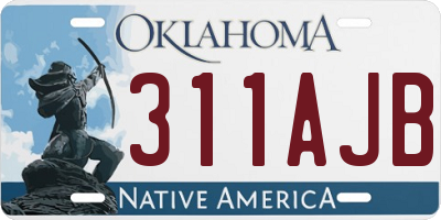 OK license plate 311AJB
