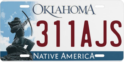 OK license plate 311AJS