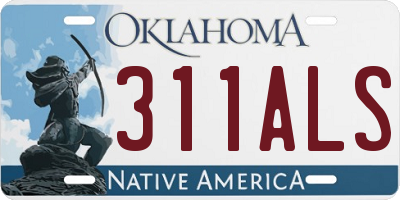 OK license plate 311ALS