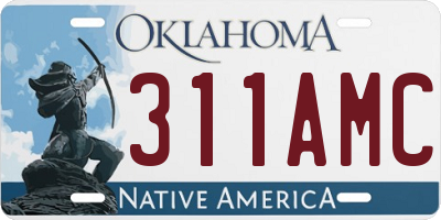 OK license plate 311AMC